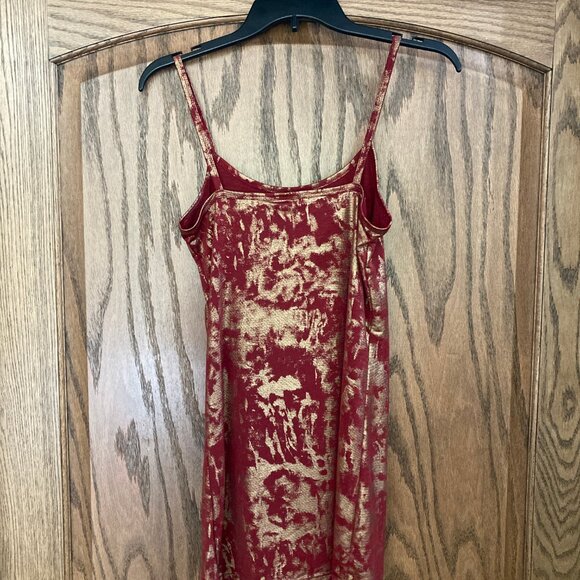 BKE Camisol/Cami, Red and Shiny Gold, Women's Large, Like New Condition - Picture 3 of 4